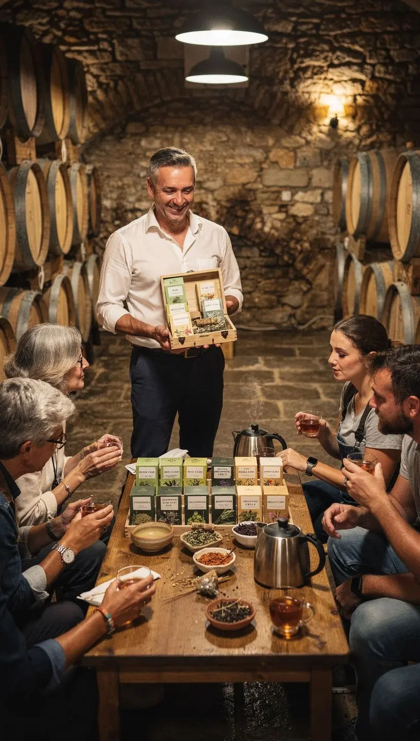 Uživanje u šalicama čaja uz miran pogled na prirodu