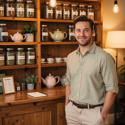 Šalica mirisnog biljnog čaja uz mirnu pozadinu prirodnog krajolika Hrvatske.